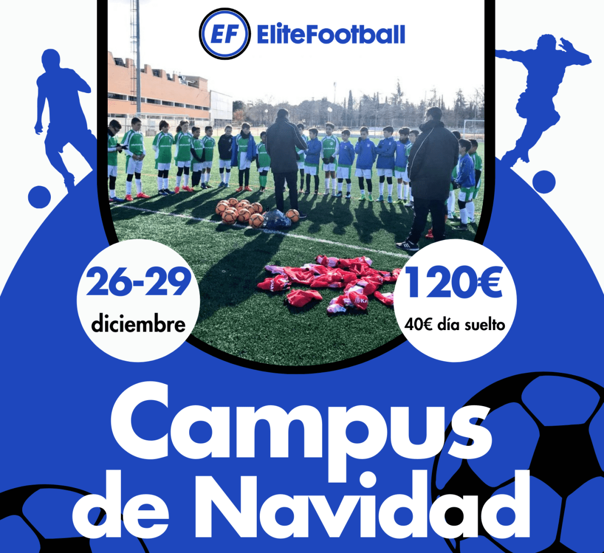 Cartel informatico Cmapus de fútbol Navidad 2023 - EliteFootball