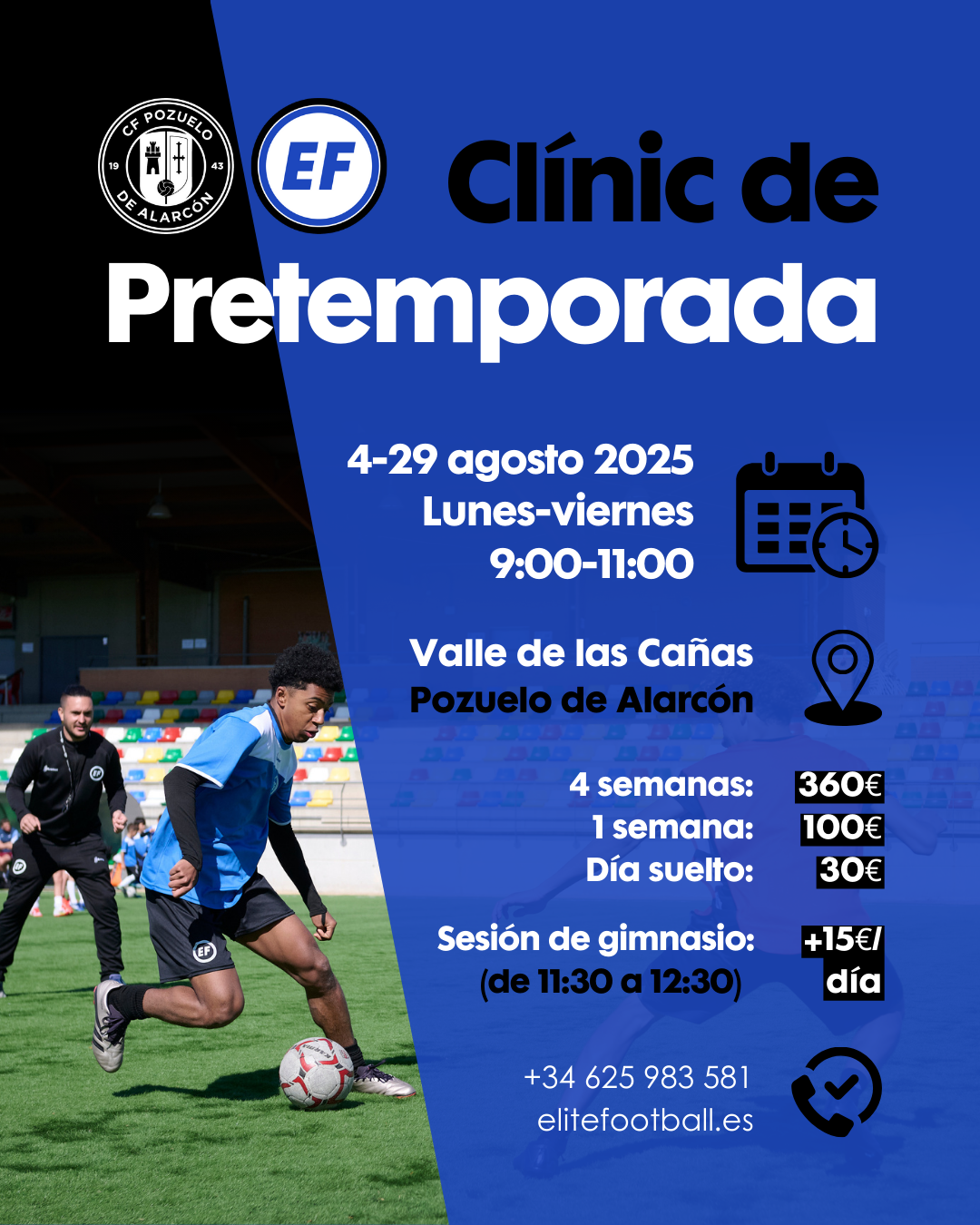 Clinic de Pretemporada - Agosto 2025 - Madrid - CF Pozuelo y EliteFootball